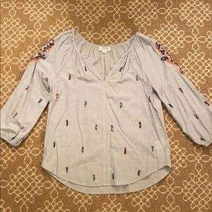 Velvet brand embroidered top